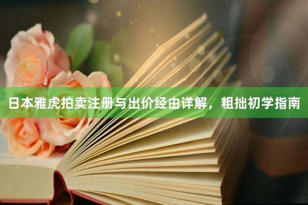 日本雅虎拍卖注册与出价经由详解，粗拙初学指南